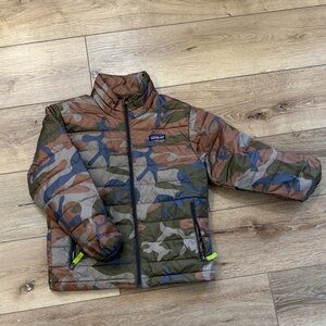 Patagonia Kids Camo Puffer Jacket - Green and Brown